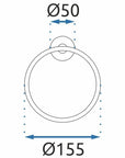 Wieszak łazienkowy RING 332915 MIST 05 Nikiel Szczotkowany