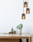 Lampa Sufitowa Wisząca APP1811-3CPR Frosted Grey  4