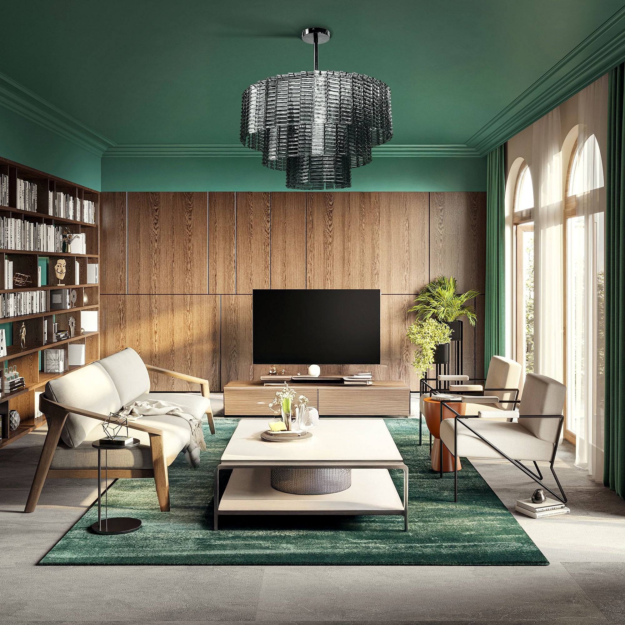 Lampa Sufitowa Wisząca APP1678-8CP Szara  12