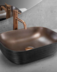 Umywalka nablatowa Rea Belinda COPPER BRUSH / Black  2