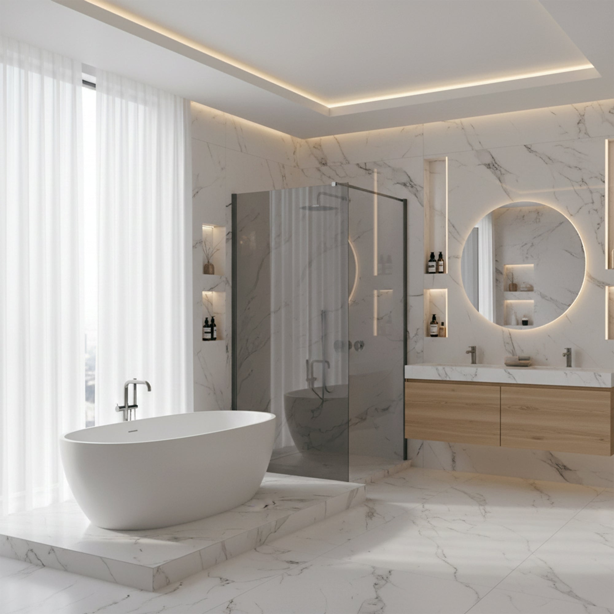 Kabina prysznicowa Walk-In Rea Flexi Grey / Tytan 140  4