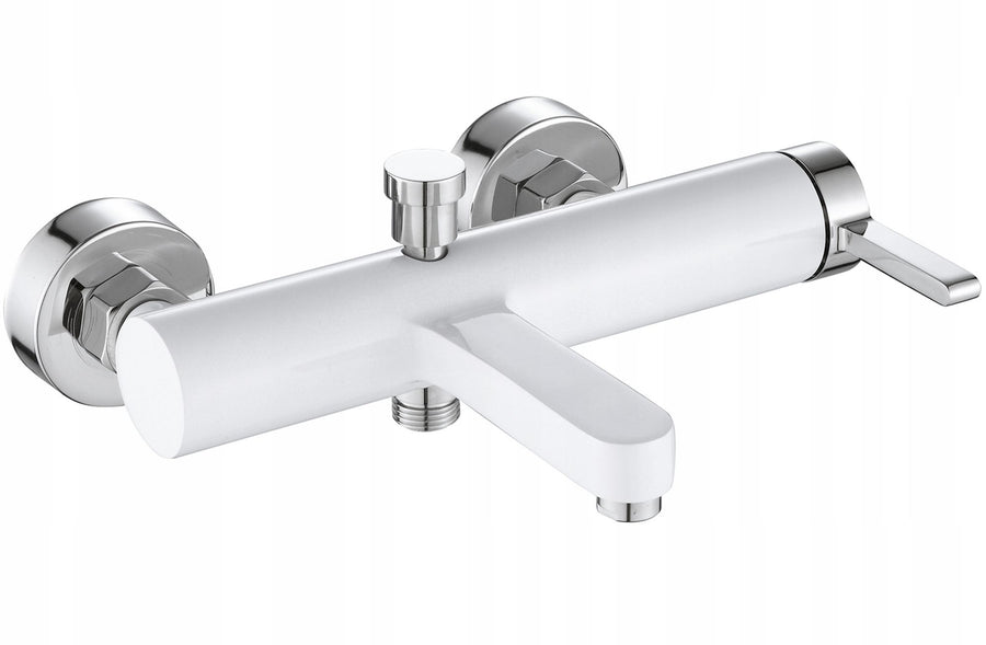 Bateria wannowa REA Polo biała Chrom White Chrome