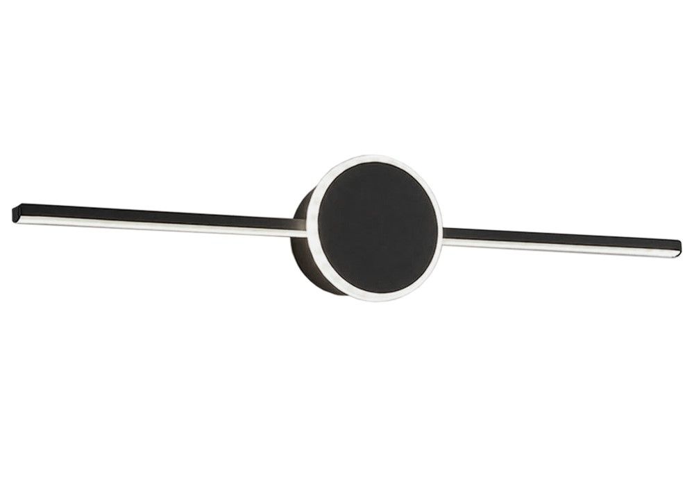 KINKIET ŁAZIENKOWY LED ROUND BLACK 40CM APP848-1W