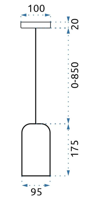Lampa Wisząca Betonowa APP997-1CP B Czarna  7
