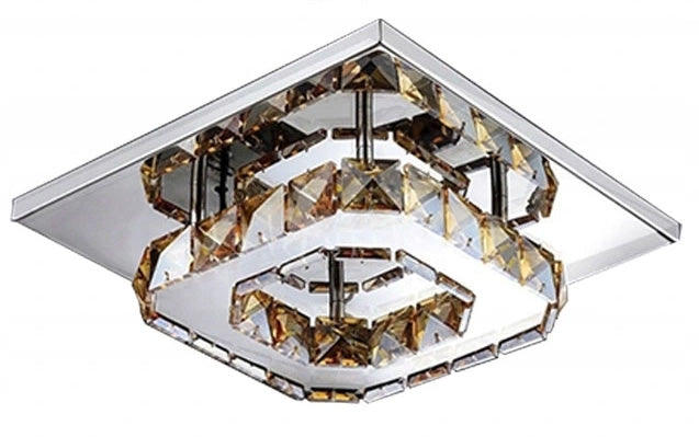 Lampa Sufitowa Kryształowa Kwadratowa Plafon Glamour 8W APP405-C APP406-C  1
