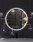 LUSTRO ŚCIENNE LED BLUETOOTH FFJ 60CM  5